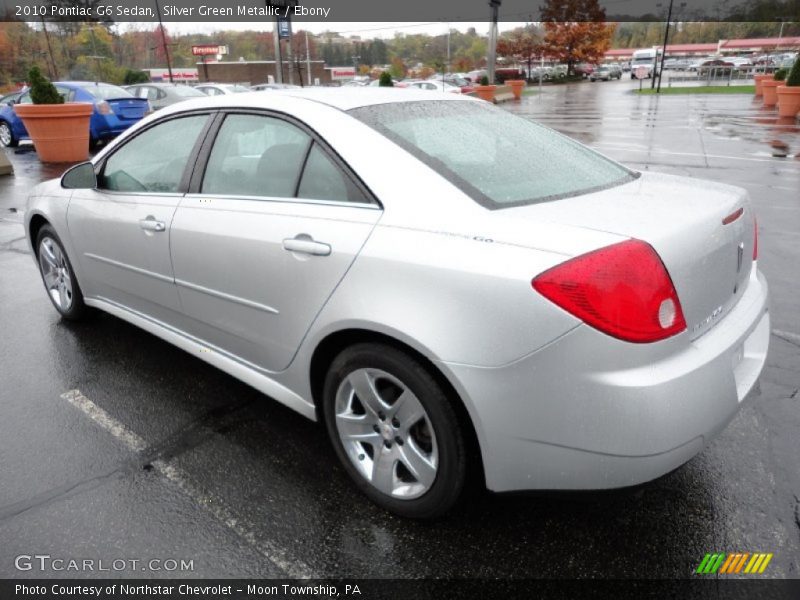 Silver Green Metallic / Ebony 2010 Pontiac G6 Sedan