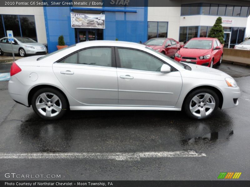 Silver Green Metallic / Ebony 2010 Pontiac G6 Sedan