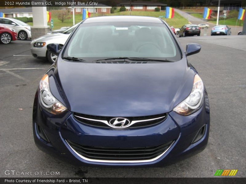 Indigo Night Blue / Gray 2012 Hyundai Elantra GLS