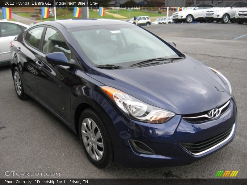 Indigo Night Blue / Gray 2012 Hyundai Elantra GLS