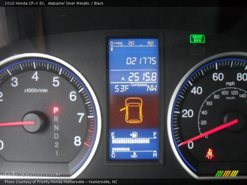 Alabaster Silver Metallic / Black 2010 Honda CR-V EX