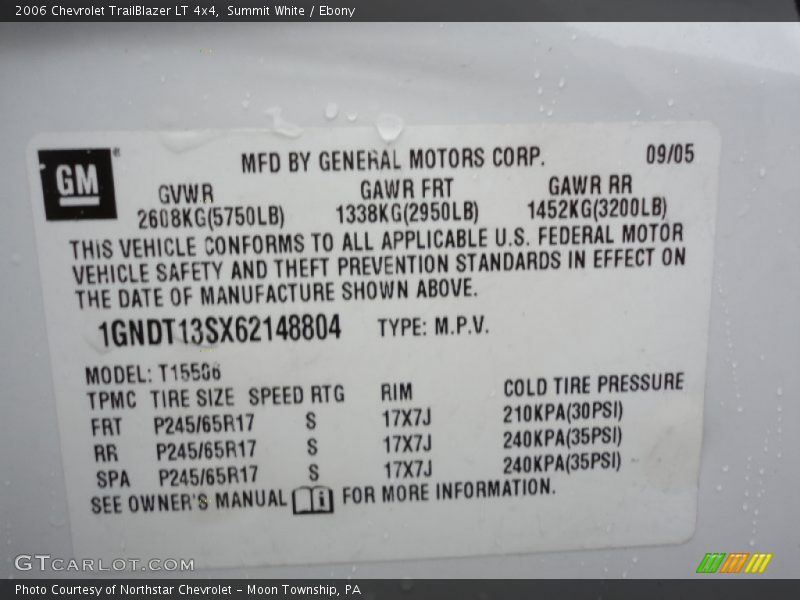 Summit White / Ebony 2006 Chevrolet TrailBlazer LT 4x4