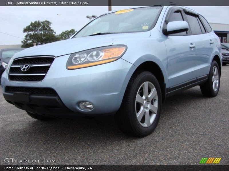 Silver Blue / Gray 2008 Hyundai Santa Fe Limited