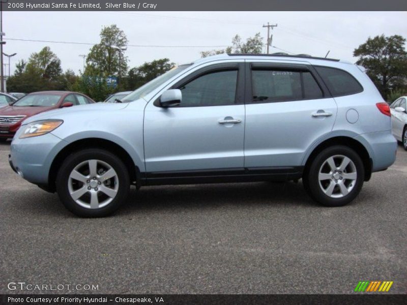 Silver Blue / Gray 2008 Hyundai Santa Fe Limited