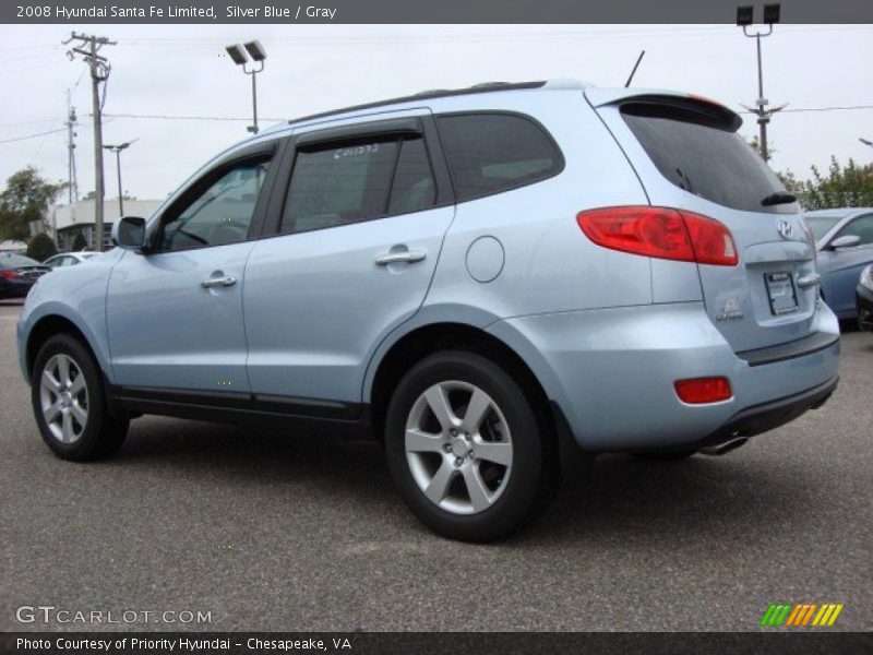 Silver Blue / Gray 2008 Hyundai Santa Fe Limited