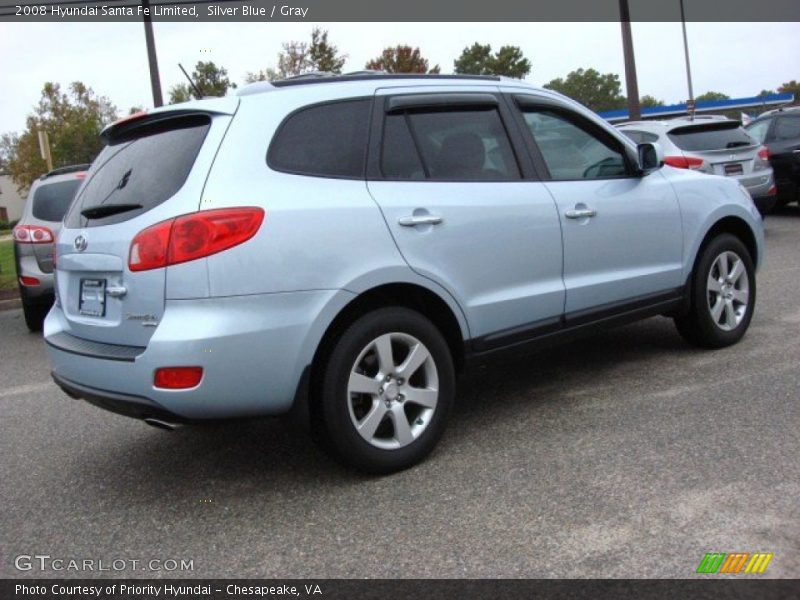 Silver Blue / Gray 2008 Hyundai Santa Fe Limited