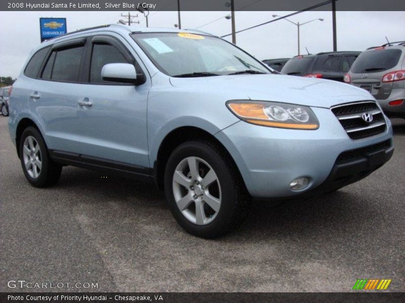 Silver Blue / Gray 2008 Hyundai Santa Fe Limited