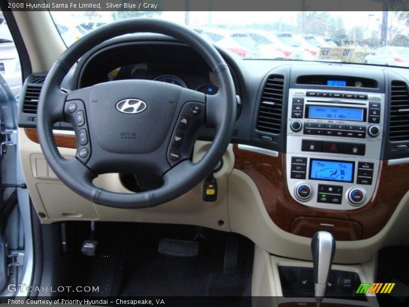 Silver Blue / Gray 2008 Hyundai Santa Fe Limited