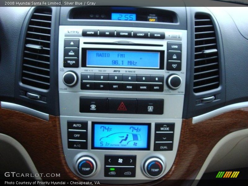 Silver Blue / Gray 2008 Hyundai Santa Fe Limited