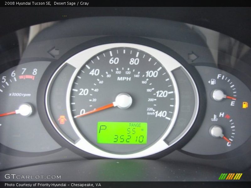  2008 Tucson SE SE Gauges