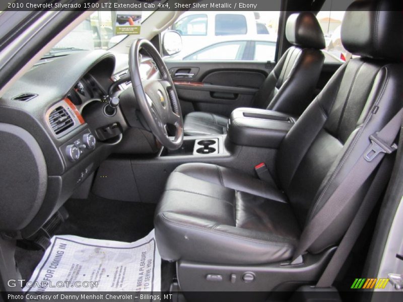 Sheer Silver Metallic / Ebony 2010 Chevrolet Silverado 1500 LTZ Extended Cab 4x4