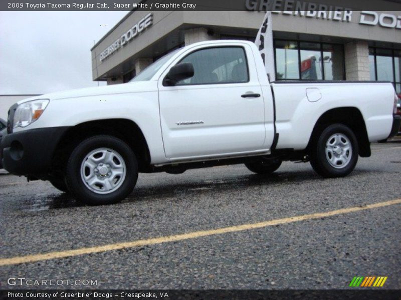 Super White / Graphite Gray 2009 Toyota Tacoma Regular Cab