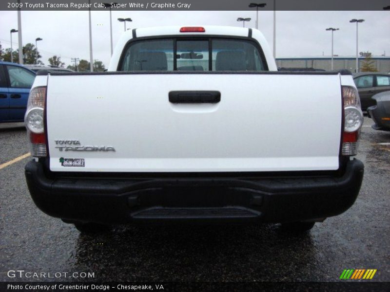 Super White / Graphite Gray 2009 Toyota Tacoma Regular Cab