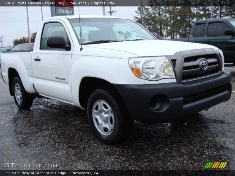 Super White / Graphite Gray 2009 Toyota Tacoma Regular Cab