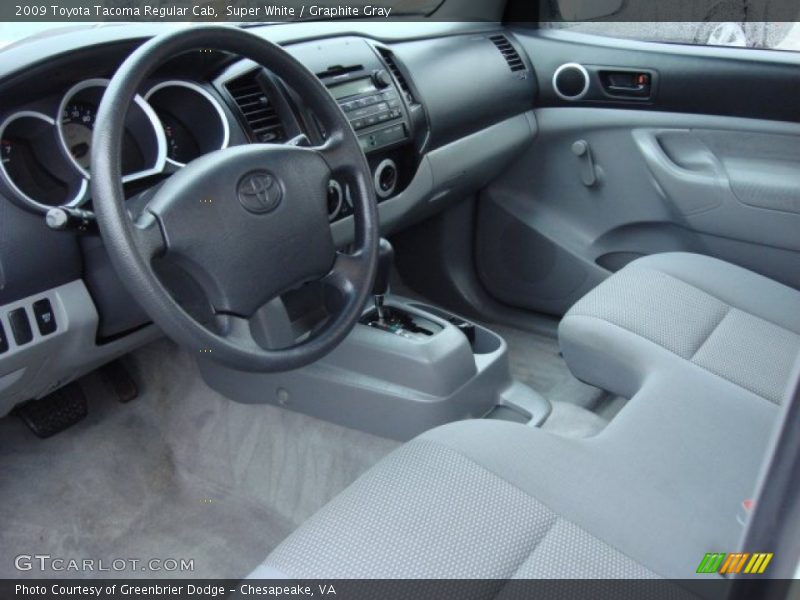 Super White / Graphite Gray 2009 Toyota Tacoma Regular Cab