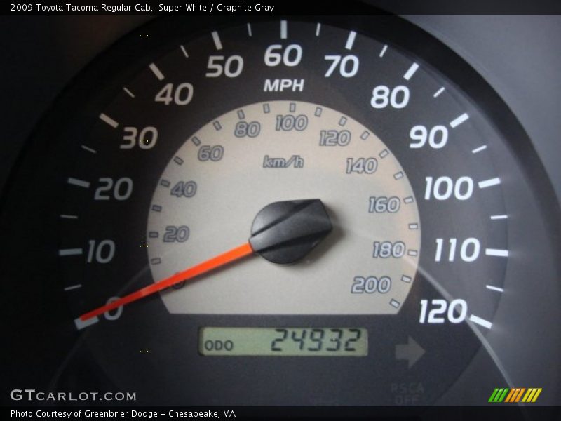 Super White / Graphite Gray 2009 Toyota Tacoma Regular Cab