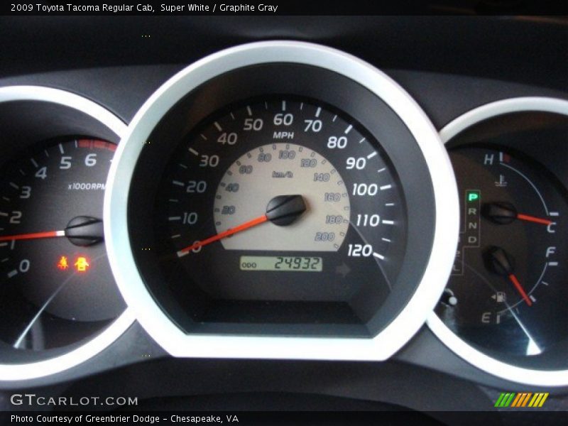 Super White / Graphite Gray 2009 Toyota Tacoma Regular Cab