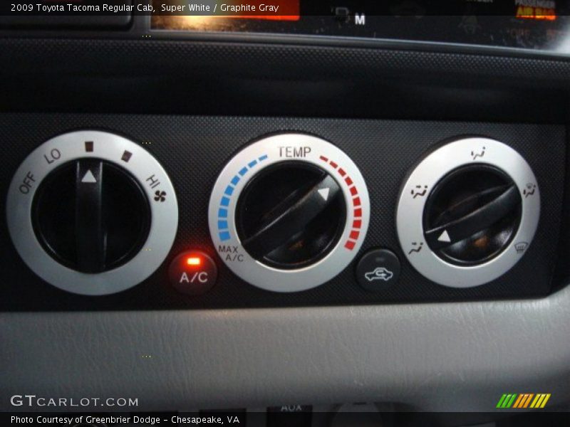 Super White / Graphite Gray 2009 Toyota Tacoma Regular Cab