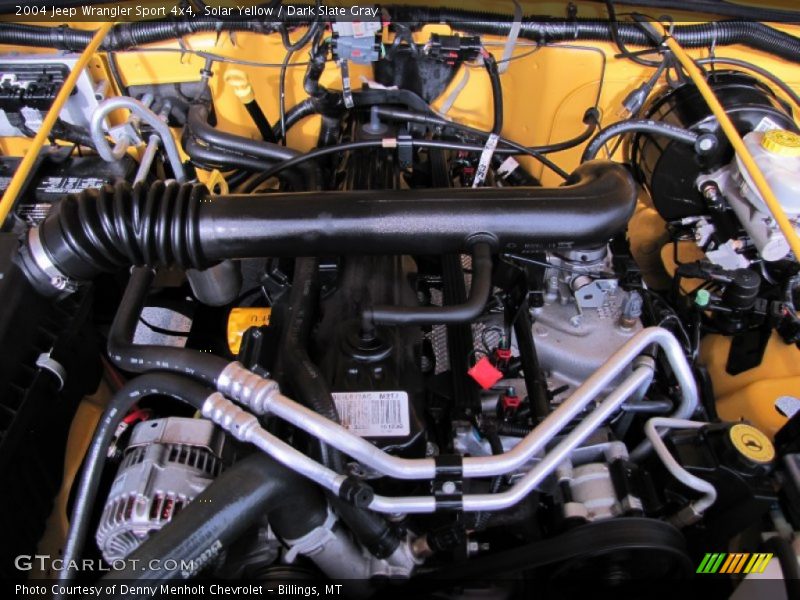 Solar Yellow / Dark Slate Gray 2004 Jeep Wrangler Sport 4x4