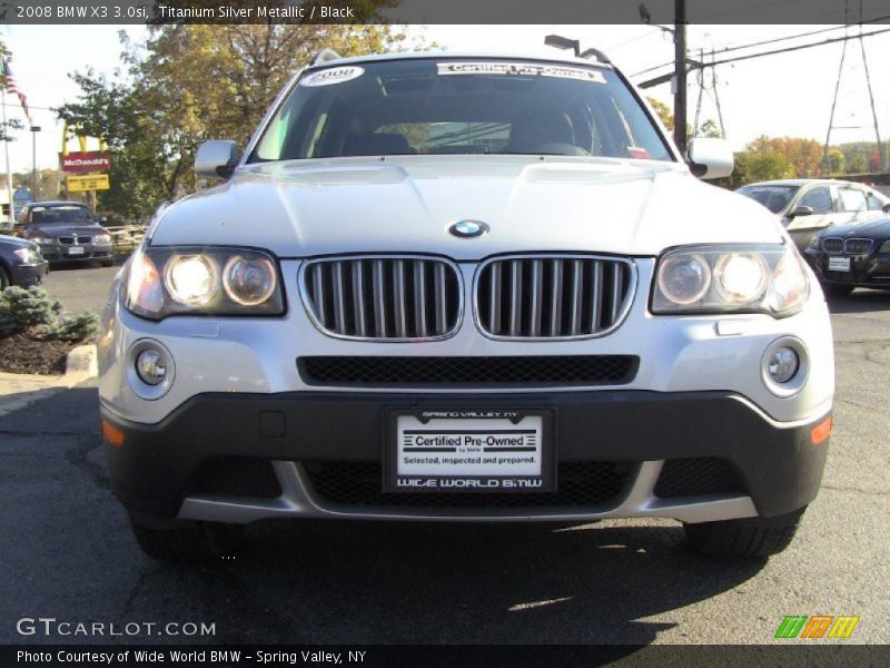 Titanium Silver Metallic / Black 2008 BMW X3 3.0si