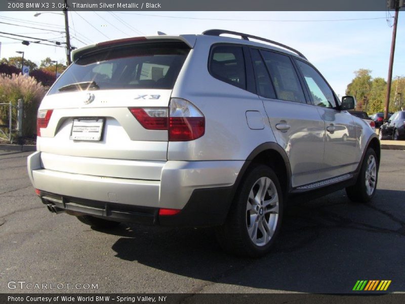 Titanium Silver Metallic / Black 2008 BMW X3 3.0si