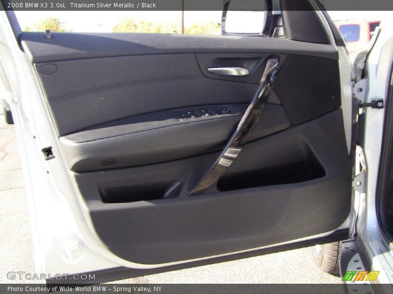 Titanium Silver Metallic / Black 2008 BMW X3 3.0si