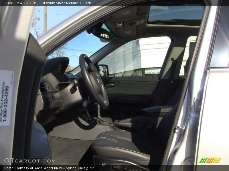 Titanium Silver Metallic / Black 2008 BMW X3 3.0si