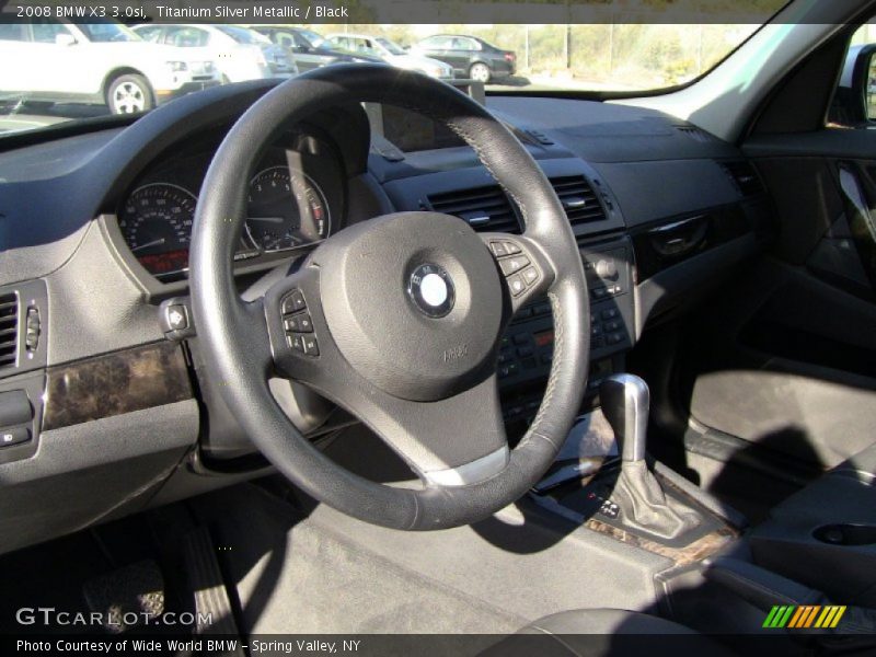 Titanium Silver Metallic / Black 2008 BMW X3 3.0si