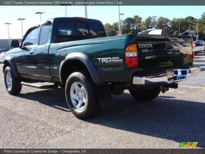 Imperial Jade Green Mica / Oak 2003 Toyota Tacoma PreRunner TRD Xtracab