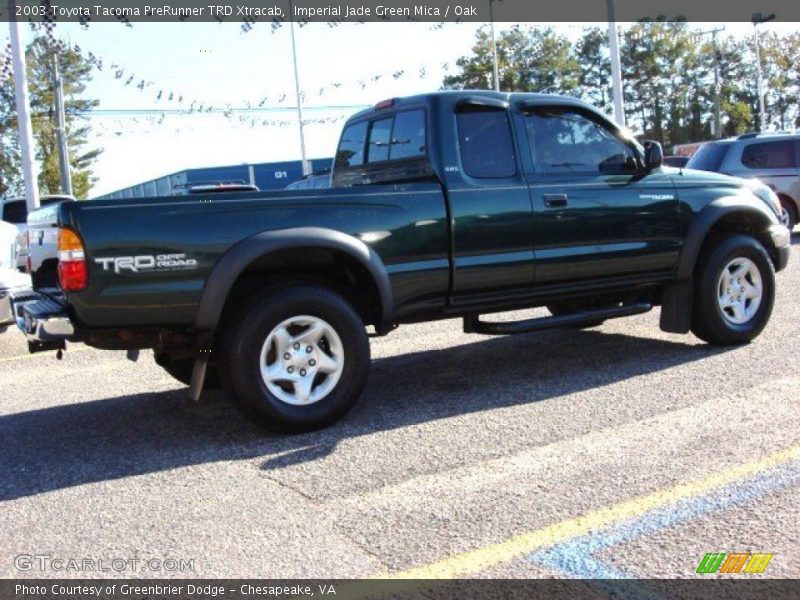 Imperial Jade Green Mica / Oak 2003 Toyota Tacoma PreRunner TRD Xtracab
