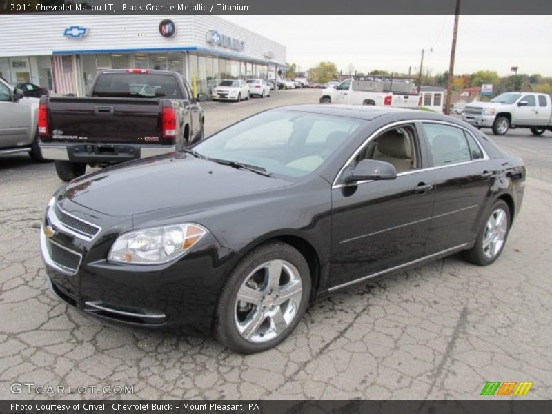 Black Granite Metallic / Titanium 2011 Chevrolet Malibu LT