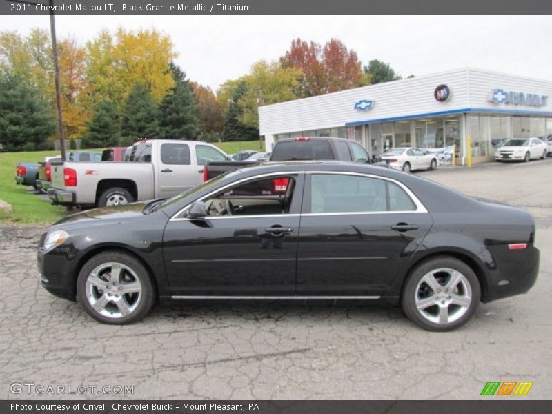 Black Granite Metallic / Titanium 2011 Chevrolet Malibu LT