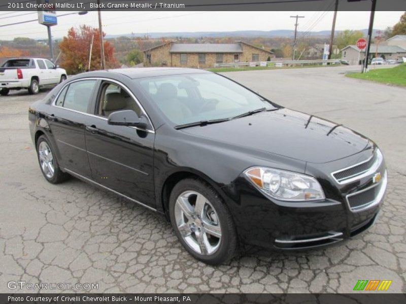 Black Granite Metallic / Titanium 2011 Chevrolet Malibu LT