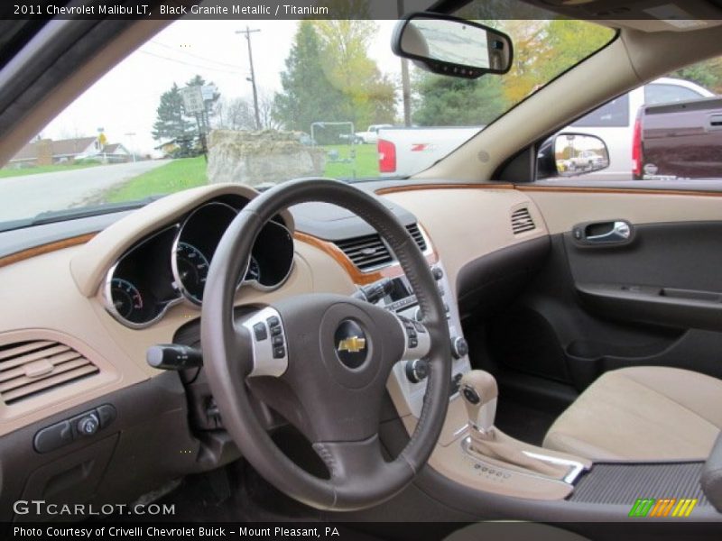 Black Granite Metallic / Titanium 2011 Chevrolet Malibu LT