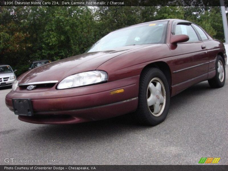 Dark Carmine Red Metallic / Charcoal 1996 Chevrolet Monte Carlo Z34