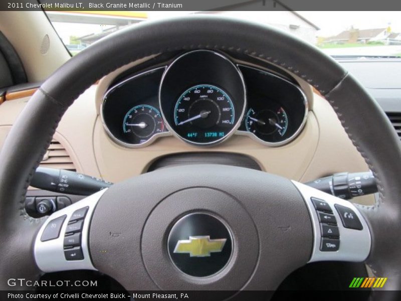 Black Granite Metallic / Titanium 2011 Chevrolet Malibu LT