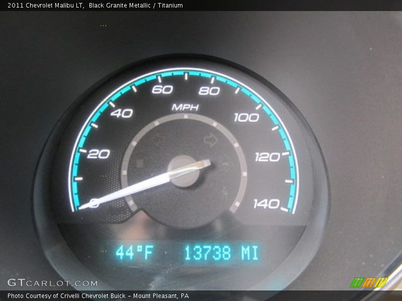 Black Granite Metallic / Titanium 2011 Chevrolet Malibu LT