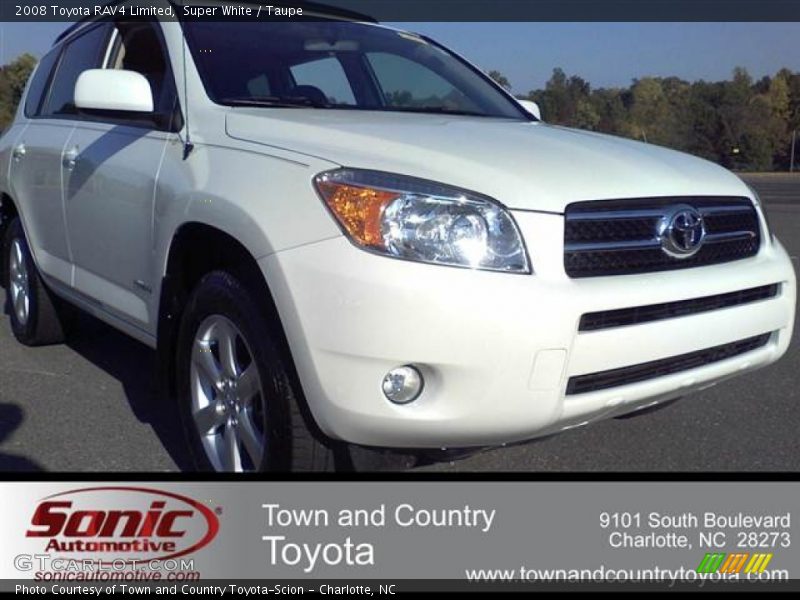 Super White / Taupe 2008 Toyota RAV4 Limited