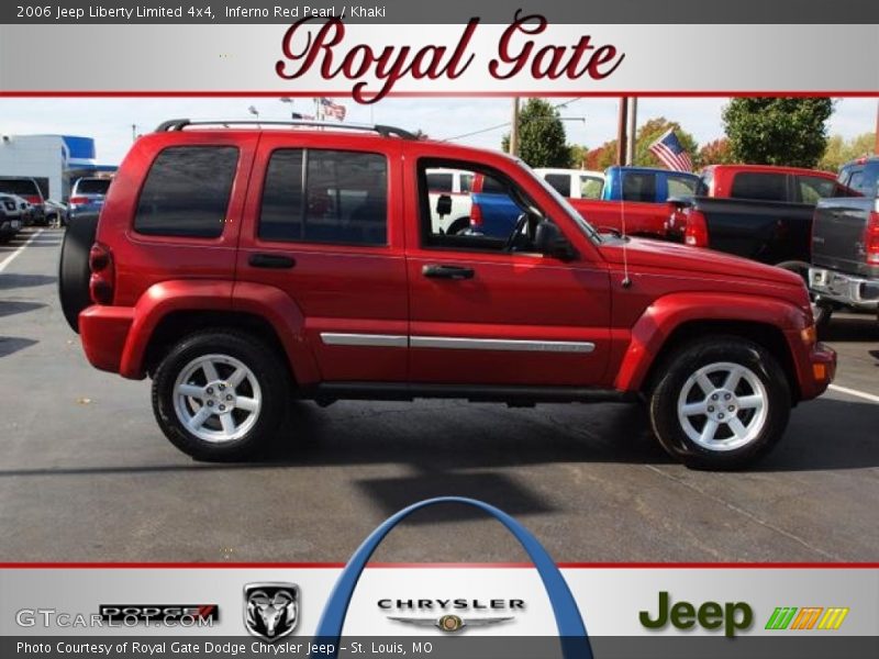 Inferno Red Pearl / Khaki 2006 Jeep Liberty Limited 4x4