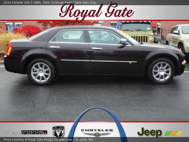 Dark Cordovan Pearl / Dark Slate Gray 2010 Chrysler 300 C HEMI