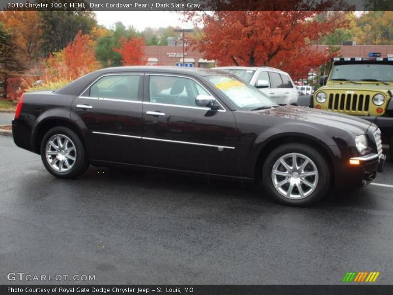 Dark Cordovan Pearl / Dark Slate Gray 2010 Chrysler 300 C HEMI