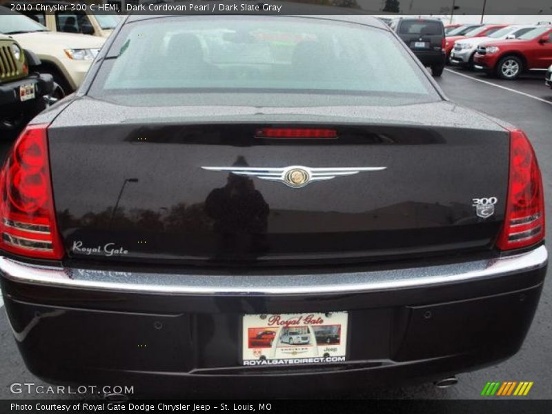 Dark Cordovan Pearl / Dark Slate Gray 2010 Chrysler 300 C HEMI