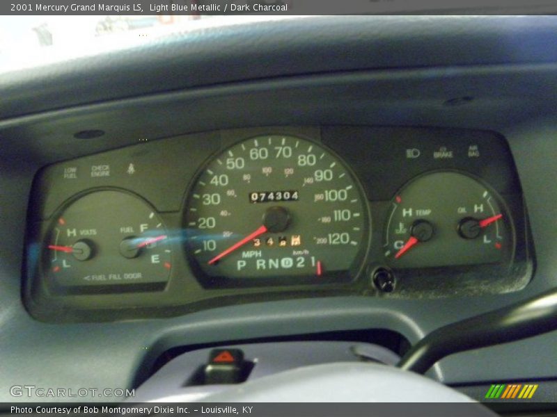 Light Blue Metallic / Dark Charcoal 2001 Mercury Grand Marquis LS