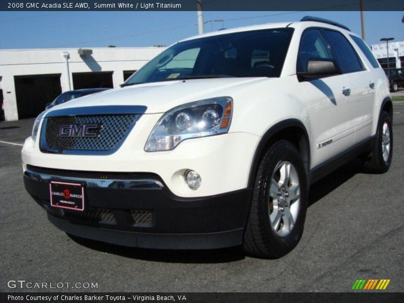 Summit White / Light Titanium 2008 GMC Acadia SLE AWD