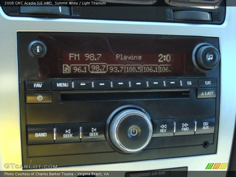 Summit White / Light Titanium 2008 GMC Acadia SLE AWD