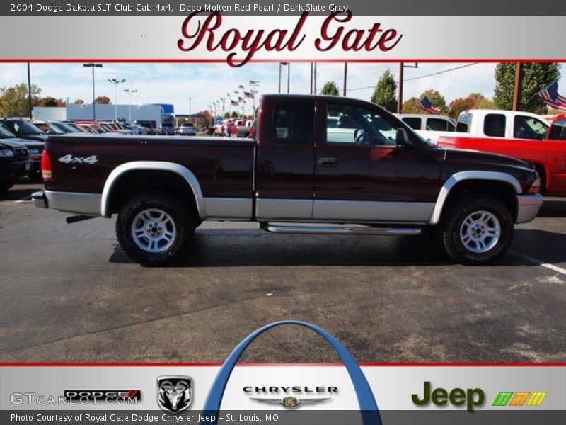 Deep Molten Red Pearl / Dark Slate Gray 2004 Dodge Dakota SLT Club Cab 4x4