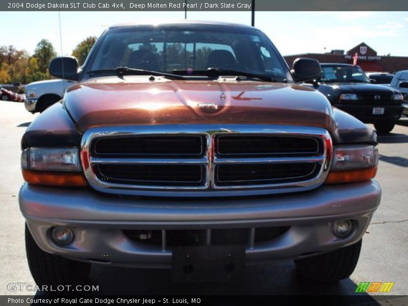 Deep Molten Red Pearl / Dark Slate Gray 2004 Dodge Dakota SLT Club Cab 4x4