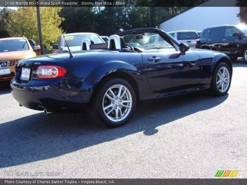 Stormy Blue Mica / Black 2009 Mazda MX-5 Miata Sport Roadster