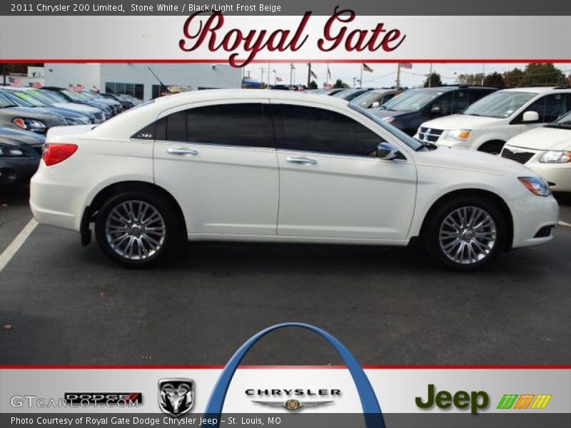 Stone White / Black/Light Frost Beige 2011 Chrysler 200 Limited