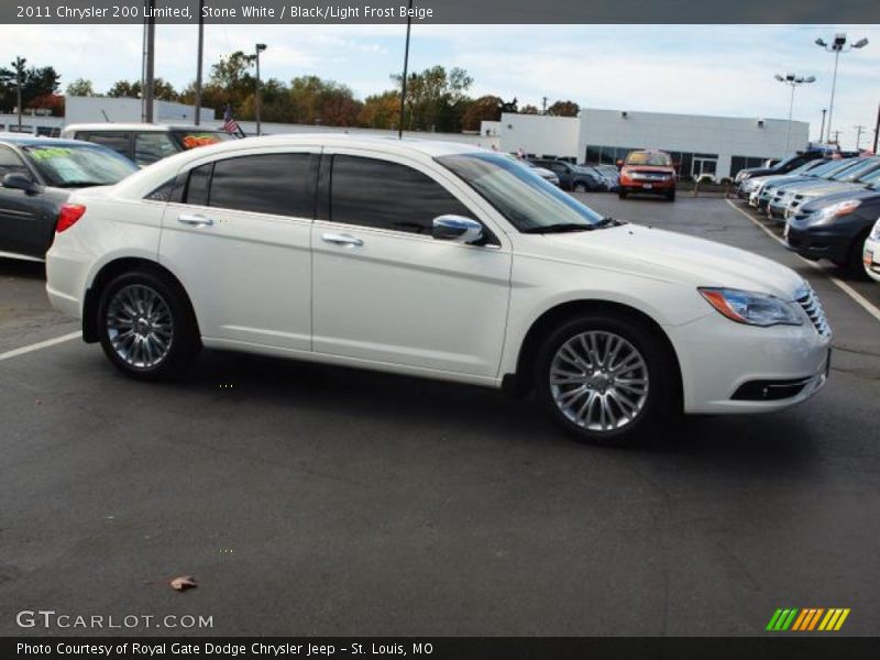 Stone White / Black/Light Frost Beige 2011 Chrysler 200 Limited